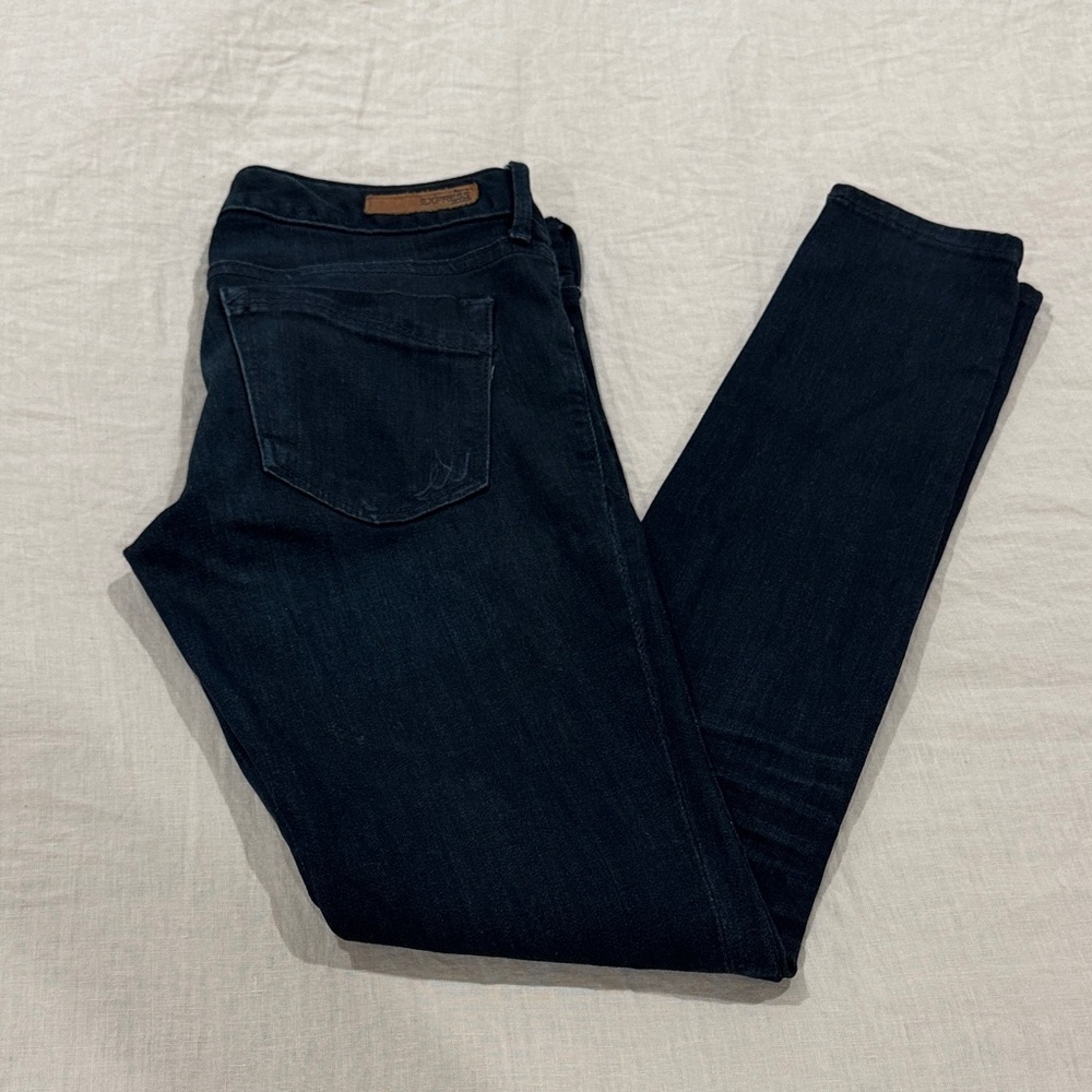 Express Midnight Blue Low Rise Women's Skinny Jeans